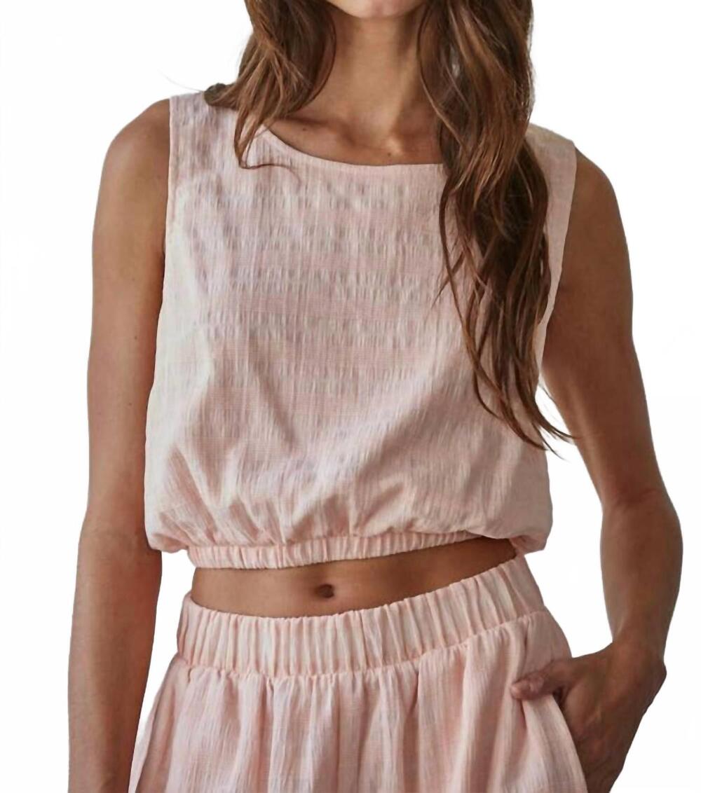 NEW BY TOGETHER round neck sleeveless top in blush